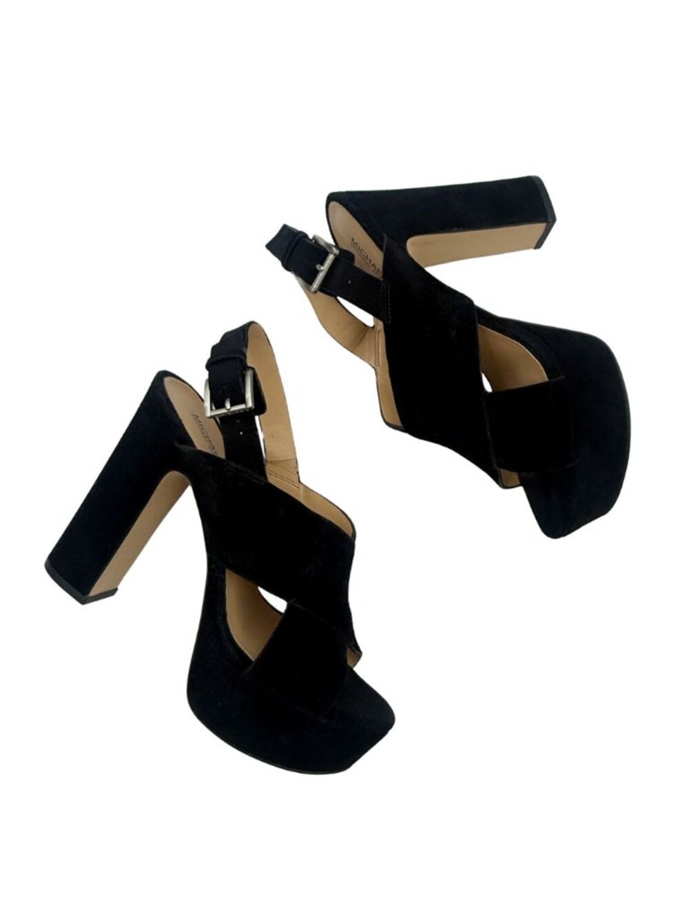 Michael Kors Black Suede Platform Heels 5" Heel Size 7.5